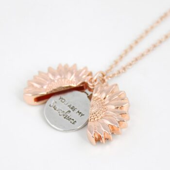 You Are My Sunshine Sunflower Pendant Necklace